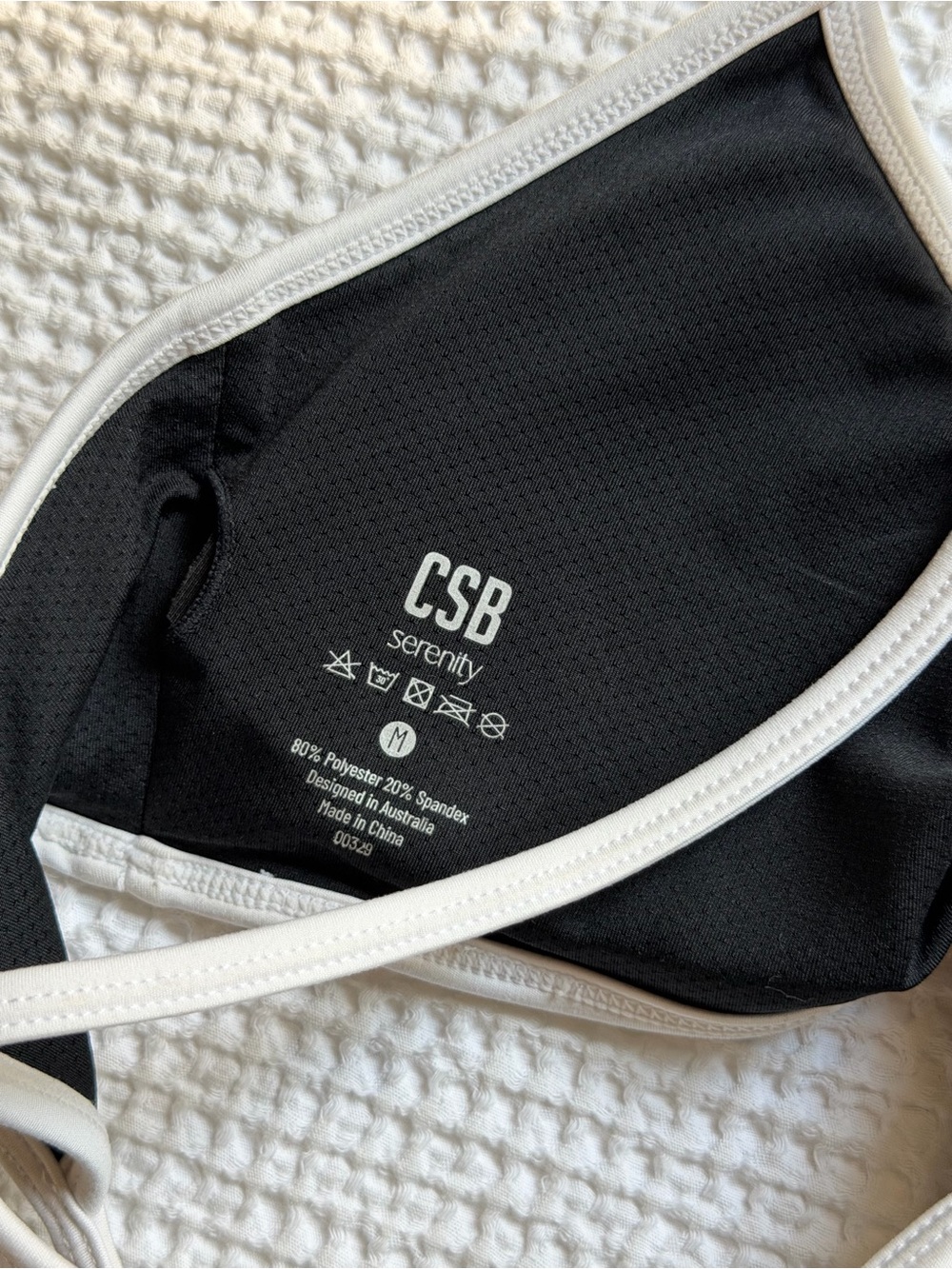 CSB Black Sports Bra & High-Waist Biker Shorts Set - Picture 4 of 4